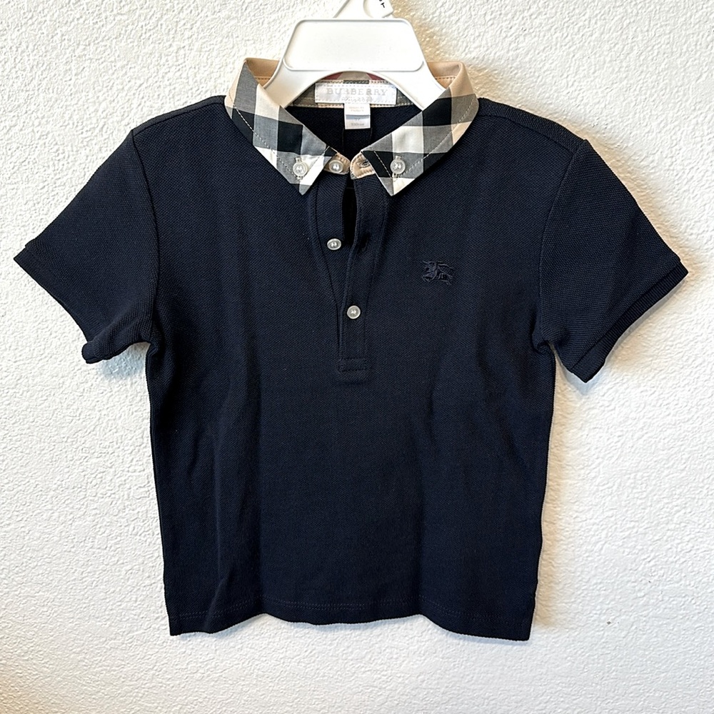 NWT Little Boys Burberry Navy Polo Shirt